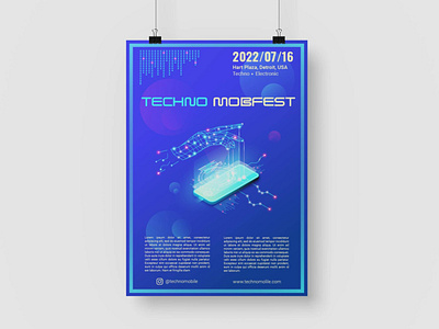 Flyer for the festival "Techno MobFest"