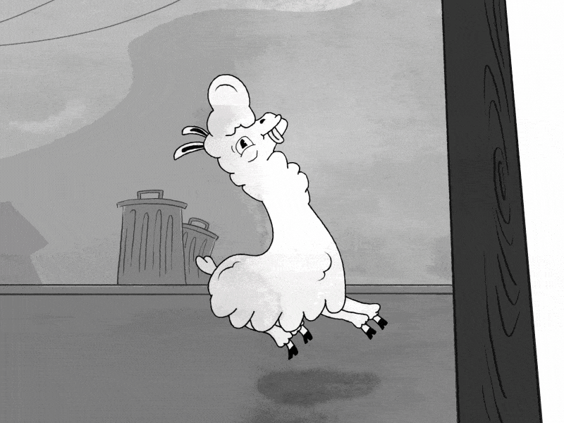 Alpaca Run-Cycle Process alpaca animation cel animation frame by frame run run cycle