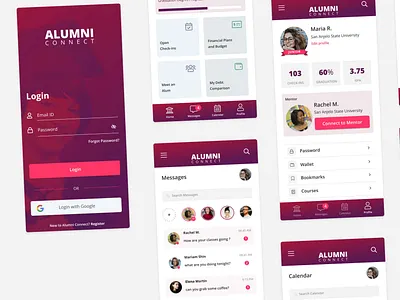 Michael & Susan Dell Foundation Alumni Connect mobile app ui ux