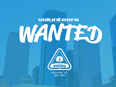 Volunteers Wanted givecamp houston