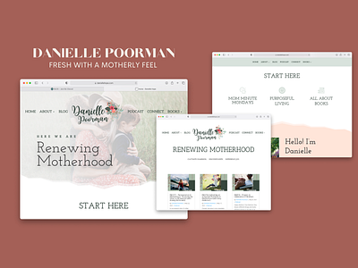 Danielle Poorman | Fresh with a motherly feel! webdesign webdevelopment wordpress design