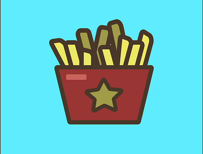 Potato fries art artist artwork design icons iconset illustration vector