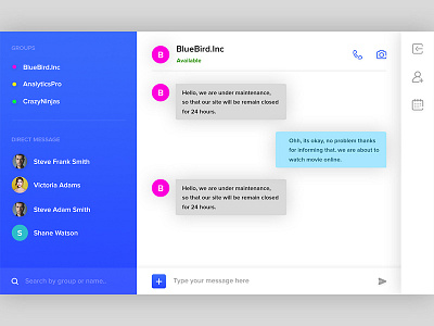 Daily ui #013 chat chat app direct messaging messager