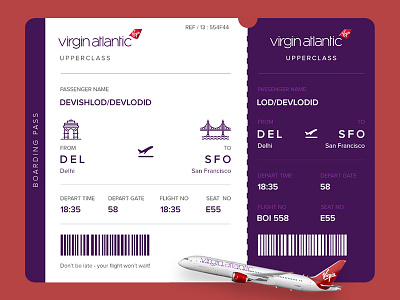 Daily ui #024 air ticket boarding pass clean design pass passenger plane ticket travel ui