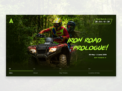 Hero Header bike race clean cover design header hero hero header race slider sports sports site timeline timer user interface