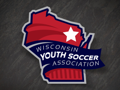 Wisconsin Youth Soccer Association association blue logo red soccer sports state team white wisconsin youth