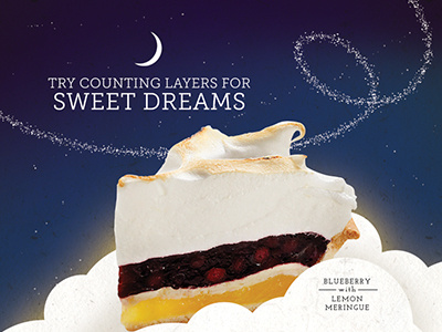 Sweet Dreams - Pie Ad clouds dessert dream layers moon pie stars sweet