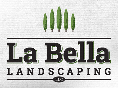 La Bella logo beautiful italian italy landscaping lawn lawncaretrees logo tuscany