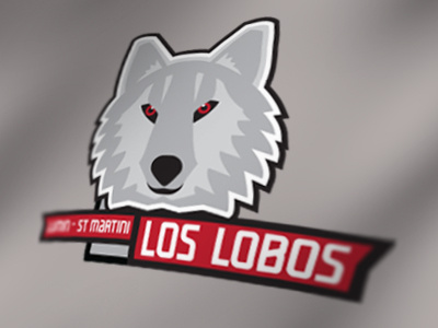 Los Lobos grey lobos logo mascot red school spanish team wolf
