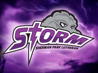 Storm2 cloud lightning logo mascot school storm team thunder