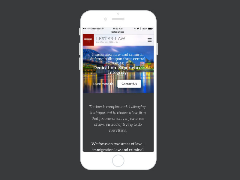 Lester Law Responsive responsive mobile law