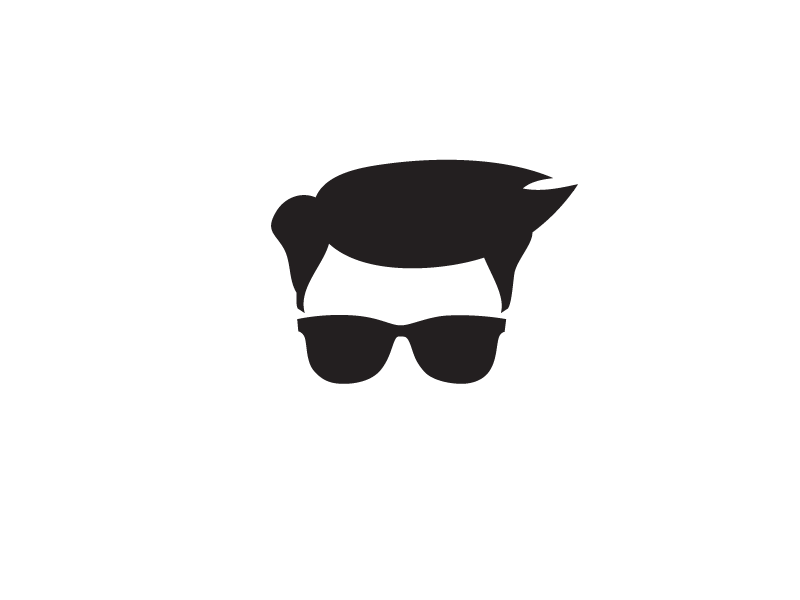 Working on creating a brand for myself hair logo bw vector