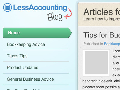 Less Accounting Blog Main blog design ui ui design website