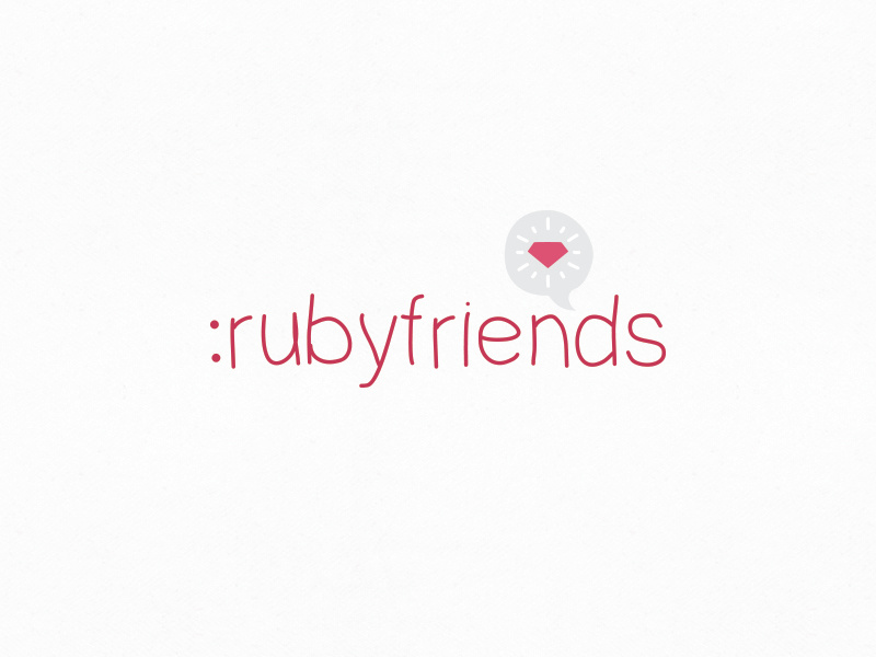 Ruby Friends Logo logo design design ruby on rails ruby friends