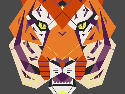 Tiger geometric illustration tiger