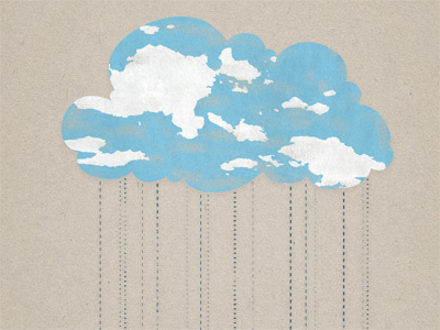Rain Cloud cloud distressed illustration just for fun paper practise rain texture vintage