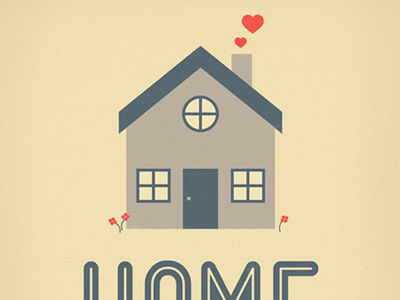 Home Sweet Home cute home house illustration lost type co op mensch print typography vintage wisdom script