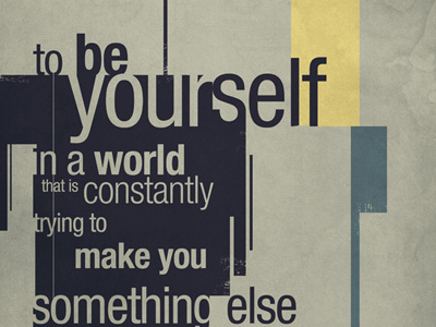 To Be Yourself