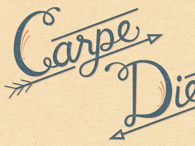 Carpe Diem arrow carpe diem lettering script texture