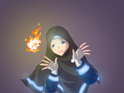Fire Force Halal ver anime anime girl animeart design enen no shobotai fireforce halal halal anime