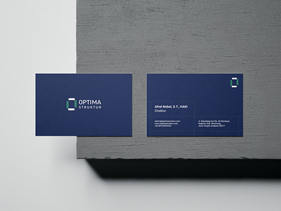 Business Card Design for Optima Struktur agency brandidentity branding business businesscard construction consultant design graphicdesign graphicdesigner logo logodesign