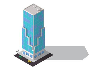 Isometric skyscraper building cityscape high isometric skyscraper vector