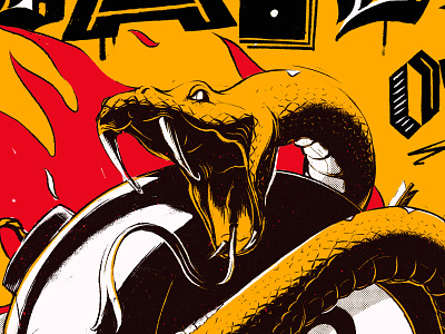 Black Snakes bomb branding design drawing illustration photoshop pool snake team texture tshirt