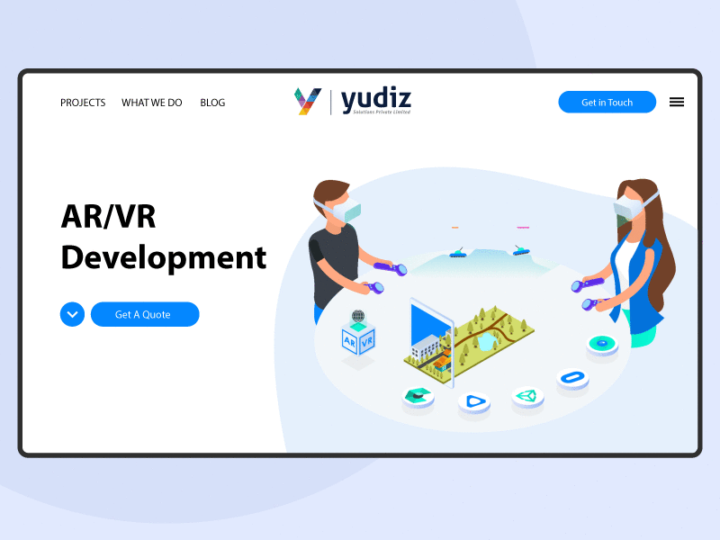 AR/VR Development Artwork & Animation | Yudiz animation art artwork arvr art work branding design illustration isometric illustration ui ux vector web webanimation webgif website