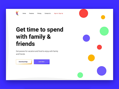 The Passes Animation animation art artwork banner bubbles buttons colorful colors design flat gradient illustration landing page minimal modern offers ui ux vector web