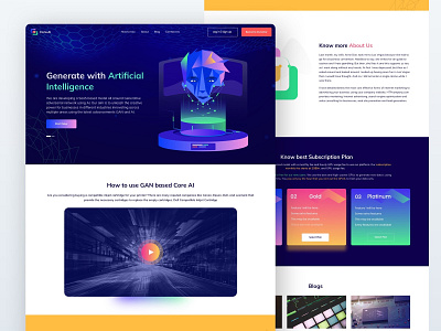 Core AI Landing page ai artificial intelligence contact us design form landing page play pricing ui ux design vector webdesign