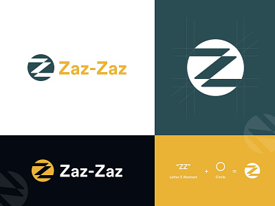 Zaz Zaz Logo circle circle logo color design logo logo design logo presentation logodesign presentation typography z letter zz zz letter