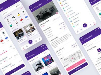 Reseller App UI Concept app application card category color design filters gaming gradient home screen icon iconography minimal playstation product sale tab bar typography ui ux