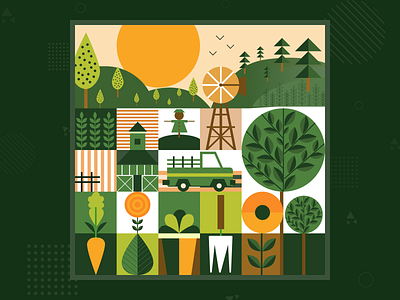 Farm Artwork artwork colors design designer farm farmer illustraion illustration art vector