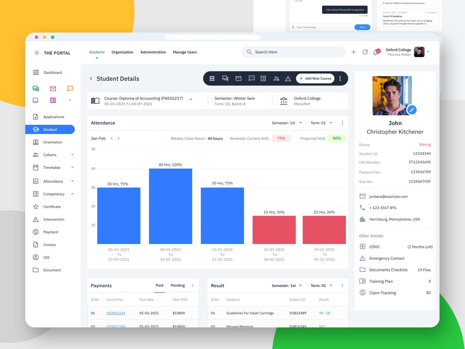 College Student Profile by Yudiz Solutions Ltd on Dribbble