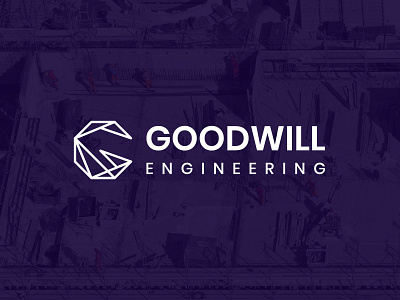 GOODWILL Engineering Logo branding colors concept design engineering geometric goodwill lettermark logo typography ui vector