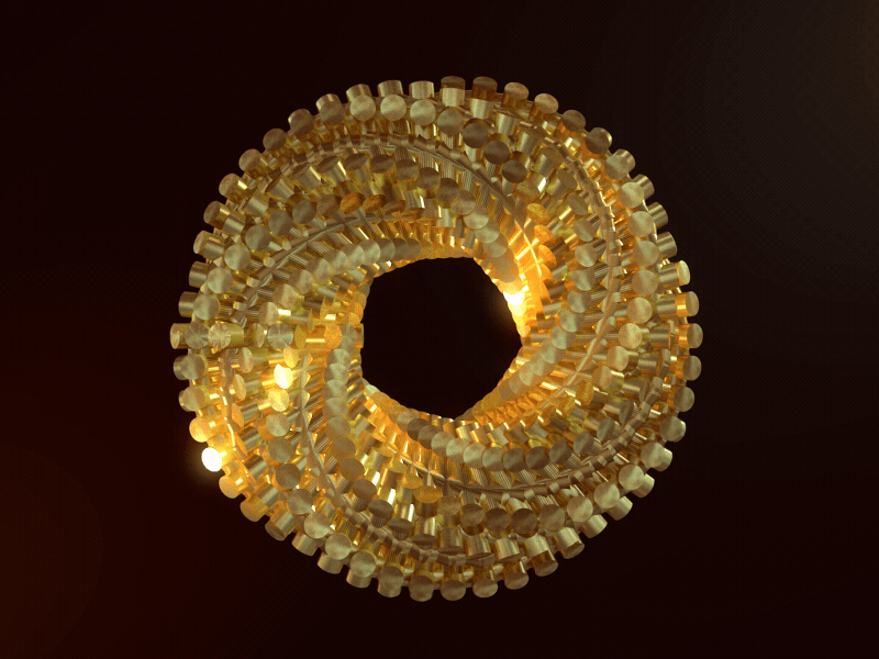 Infinite Gold Ring 3d after effects animation c4d cinema4d color cylinder gif gold infinite learning lighting like loop motion motion graphics render ring texture trend