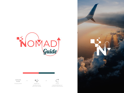 Nomadi Guide 3d branding colors design digital digital work gradient graphic design illustration logo logo design nomad nomad logo travel travelling typography ui ux vector web