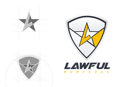 Logo Concept for Lawful Survival branding logo logo design pride shield