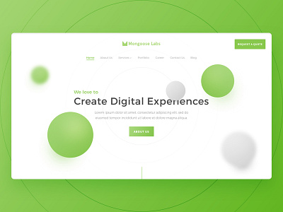 Splash Page Exploration design mongoose typography ui ux web