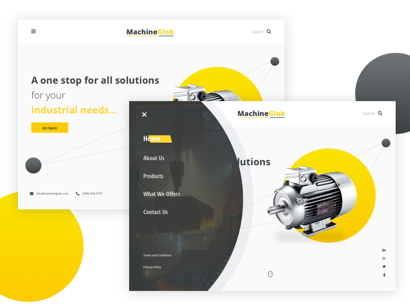 Machineglob Web Banner By Yudiz Solutions Pvt Ltd On Dribbble
