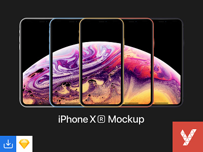 iPhone XR Mockup apple apple devices design device iphone iphone xr mockup sketch variants vector xr