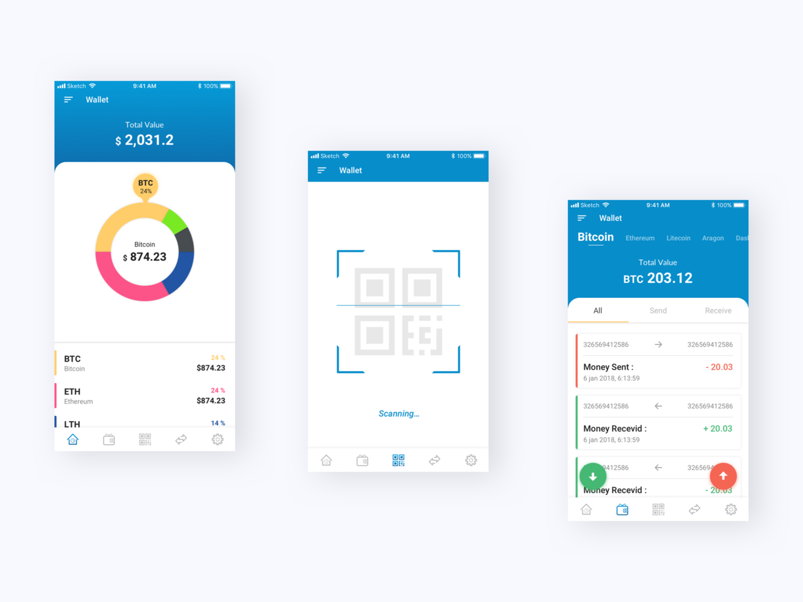 Wallet UI by Yudiz Solutions Ltd on Dribbble