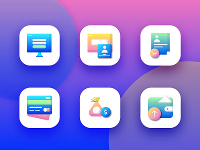 Process Icons design gradient gradient icon icon