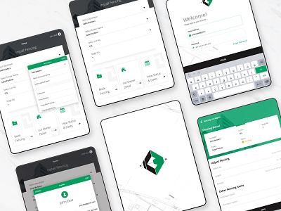 Fencing Tablet App app appui architechture design fencing green app native app tablet app ui uidesign ux