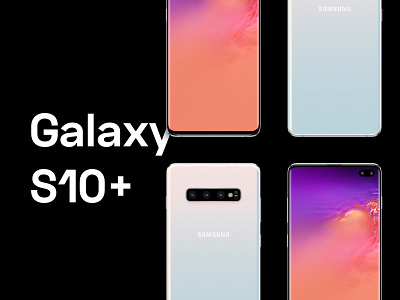 Galaxy S10+ Mockup [Sketch] android app back device front mockup phone realistic s10 samsung samsung galaxy sketch vector