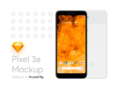 Pixel 3a Mockup [Sketch] 3a android back device editable front krystal ng mockup phone pixel realistic sketch variants vector