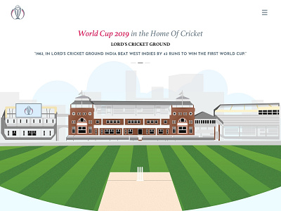 World Cup 2019 Stadium artwork cricket cricketstadium illustraion stadium typography worldcup worldcup2019