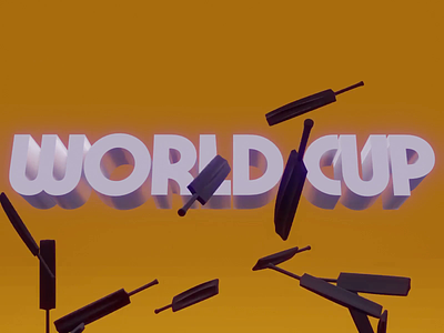 World Cup 2019 b3d bat blender blender3d cricket cup icc motion design motion graphics willow world worldcup