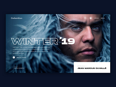 Graham&Leo Style Exploration blue branding collection design exploration fashion model photography sketch style typography ui user inteface web winter