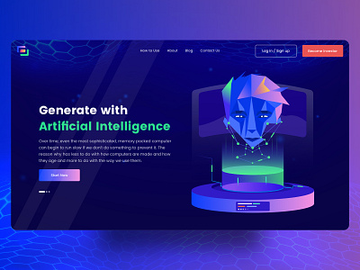 AI Generates ai artificial intelligence artificialintelligence artwork banner characters create dark ui design generate gradients illustration processing ui vector web banner